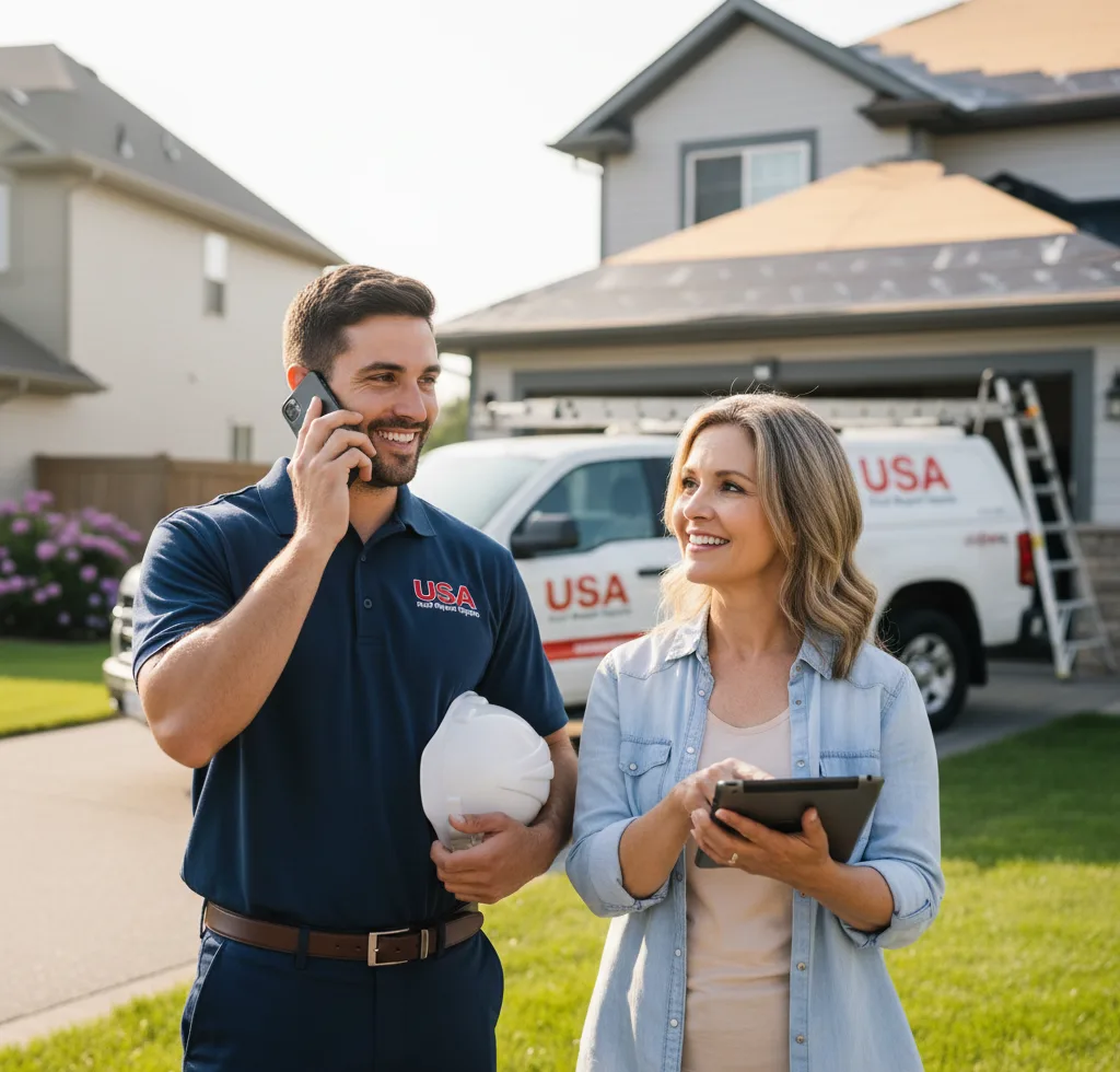 USA Roof Repair Experts customer support in Whitewater